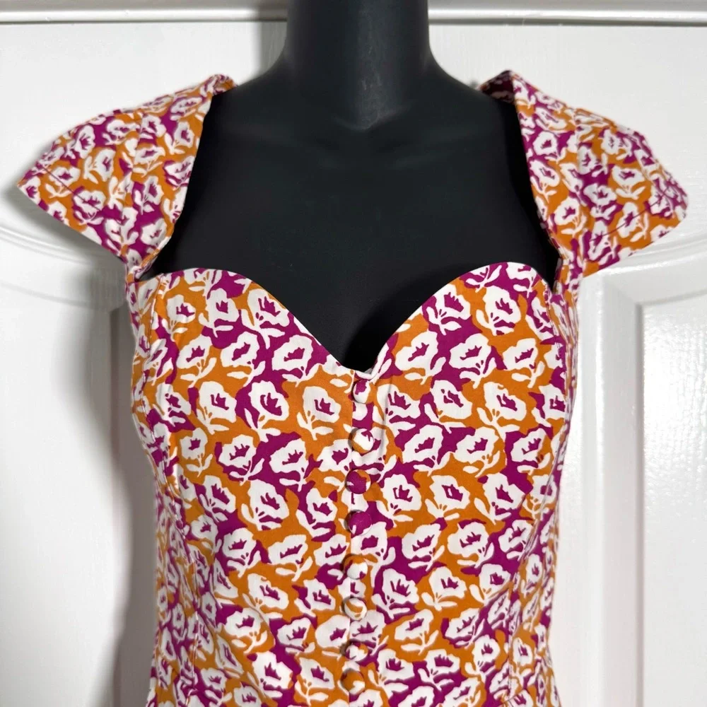 Anthropologie Maeve Cecily Fit & Flare Midi Dress NWT Size Large - Picture 2 of 12